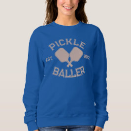 Pickle Baller Pickleball-Kollegialtypografie Sweatshirt