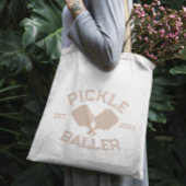 Pickle Baller Pickleball-Kollegialtypografie Tragetasche