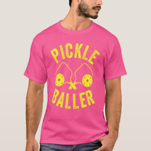 Pickle Baller Rackets Retro Vintag Pickleball T-Shirt