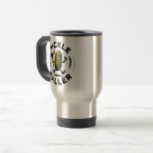 Pickle Baller Travel Mug - Vintages Pickleball Art Reisebecher (Vorderseite Links)