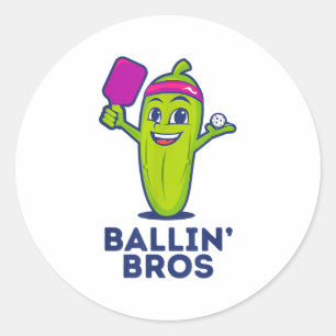Pickle Ballin’ Bros - Geschenke Freunde, Brüder od Runder Aufkleber