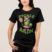 Pickle Ballin T - Shirt für das Frauen-Pickle-Ball (Vorderseite)