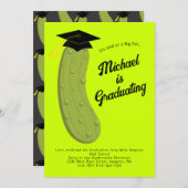 Pickle Big Dill Graduation Party Einladung (Vorne/Hinten)