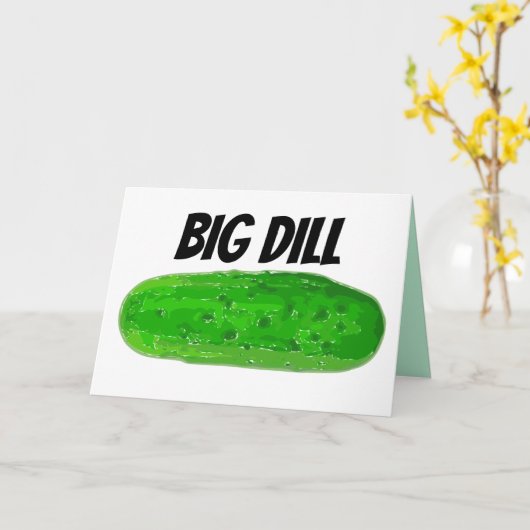 PICKLE BIRTHDAY CARD, BIG DILL KARTE (Gelbe Blume)