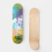 Pickle Cartoon-Farbklecks-Buntes Skateboard (Vorderseite)