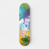 Pickle Cartoon-Farbklecks-Buntes Skateboard (Vorne)