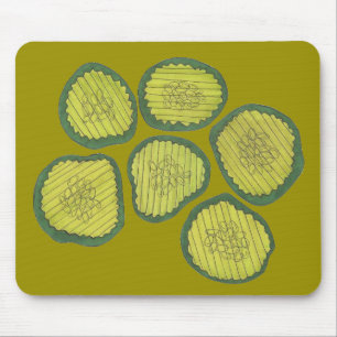 Pickle Chips Sweet Pickles Food Kosher Dill Design Mousepad