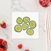 Pickle Chips Sweet Pickles Food Kosher Dill Print Serviette (Beispiel)