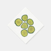Pickle Chips Sweet Pickles Food Kosher Dill Print Serviette (Ecke)