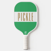 PICKLE Coole Niedliche Sportsmeer - Grüne Streifen Pickleball Schläger (Vorderseite)