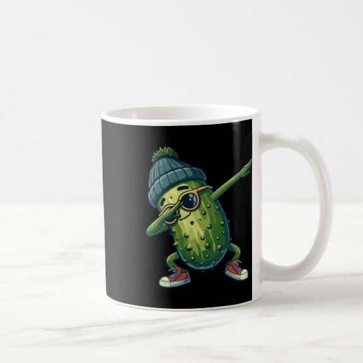 Pickle Cucumber Funny National Pickday Dabbing Kaffeetasse (Rechts)