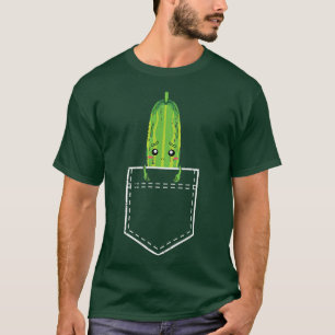 Pickle Cucumber Lover Niedlich Veggie Pocket T-Shirt