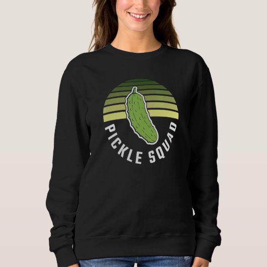 Pickle Cucumber Vegan Squad Green Pickle Sweatshirt (Vorderseite)