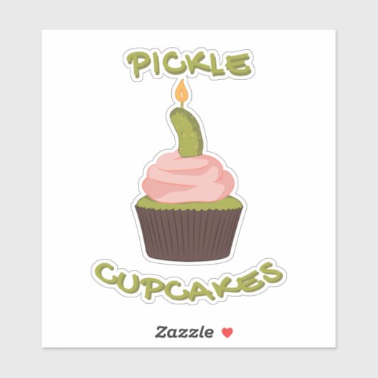 PICKLE CUPCAKS AUFKLEBER (Blatt)