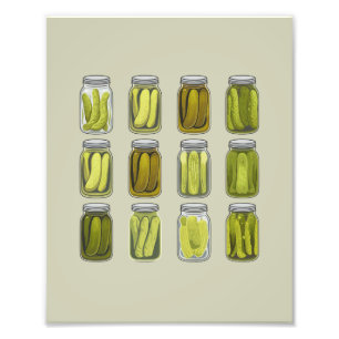 Pickle-Enthusiast Vintage-Dosen-Gurken Glas Weihna Fotodruck