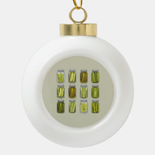 Pickle-Enthusiast Vintage-Dosen-Gurken Glas Weihna Keramik Kugel-Ornament