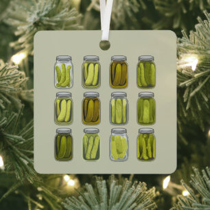 Pickle-Enthusiast Vintage-Dosen-Gurken Glas Weihna Ornament Aus Metall