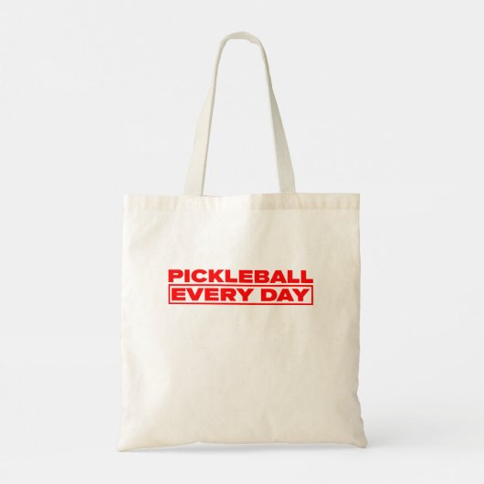 Pickle Every Day - Red logo - Tote Bag Tragetasche (Rückseite)