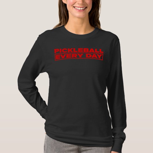 Pickle Every Day - Red logo - Woman long sleeve T- T-Shirt (Vorderseite)
