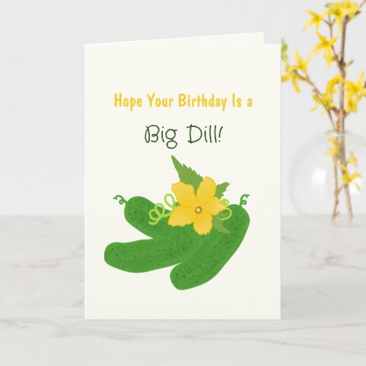 Pickle & Fresh Collection Birthday Karte (Gelbe Blume)