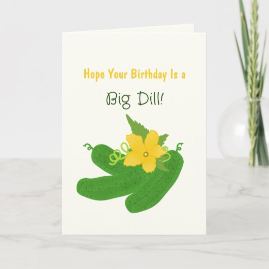 Pickle & Fresh Collection Geburtstag Karte (Vorderseite)