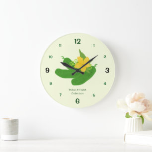 Pickle & Fresh Collection Große Wanduhr