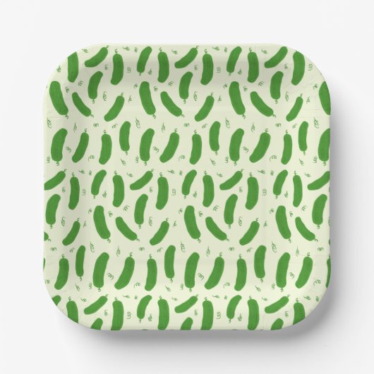Pickle & Fresh Collection patterned Pappteller (Vorderseite)