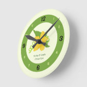 Pickle & Fresh Collection Runde Wanduhr (Winkel)