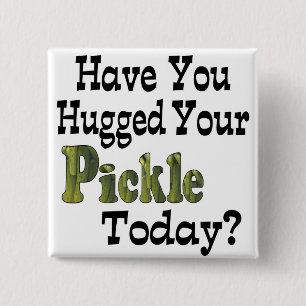 Pickle Hugger Button
