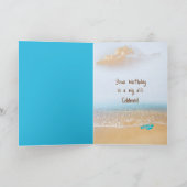 Pickle in Hammock am Strand Geburtstag Karte (Innenseite)