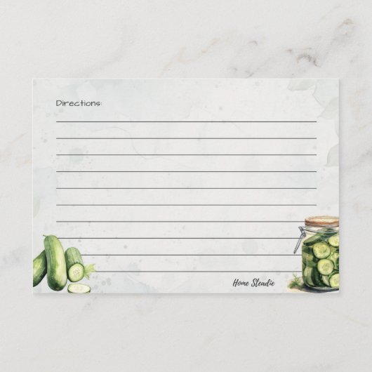 Pickle Jar Basic Recicard Begleitkarte (Rückseite)