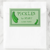 Pickle Jar Labels zum Anpassen Rechteckiger Aufkleber (Tasche)