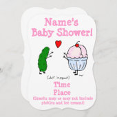 Pickle Lieben Ice Cream Babydusche Einladung (Vorne/Hinten)