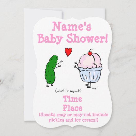Pickle Lieben Ice Cream Babydusche Einladung (Vorderseite)