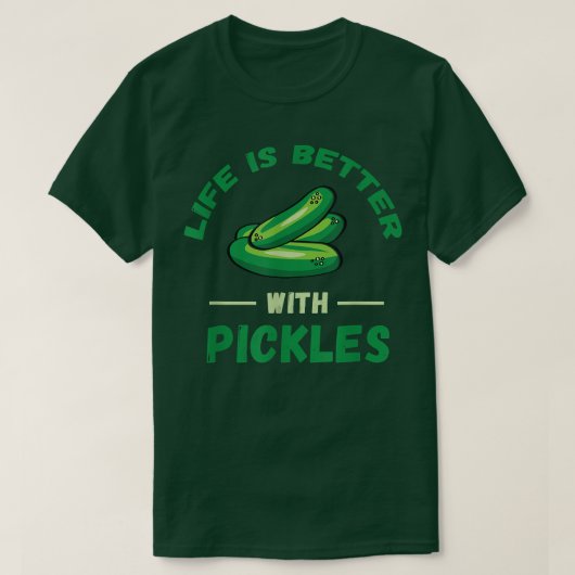 Pickle Life ist besser pickle Lover Vegetarian Veg T-Shirt (Design vorne)