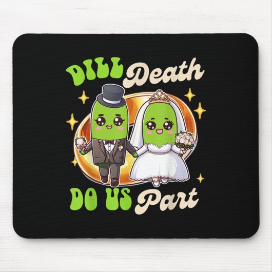 Pickle Lover Groom & Amp; Brauttrockenmord Mousepad (Vorne)