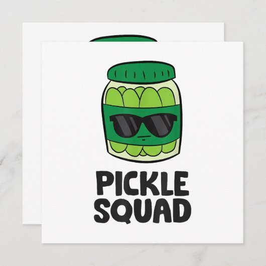 Pickle Lover Team Pickles Funny Pickle Squad Einladung (Vorne/Hinten)