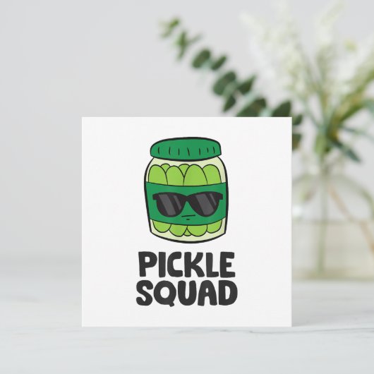 Pickle Lover Team Pickles Funny Pickle Squad Einladung (Stehend Vorderseite)