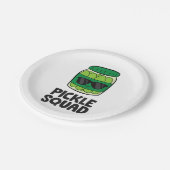 Pickle Lover Team Pickles Funny Pickle Squad Pappteller (Schrägansicht)