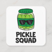 Pickle Lover Team Pickles Funny Pickle Squad Quadratische Visitenkarte (Rückseite)
