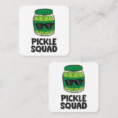 Pickle Lover Team Pickles Funny Pickle Squad Quadratische Visitenkarte (Vorne/Hinten)