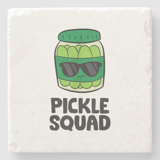 Pickle Lover Team Pickles Funny Pickle Squad Steinuntersetzer (Vorderseite)