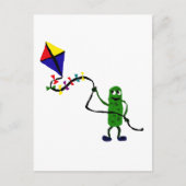 Pickle Man Flying Kite Postkarte (Vorderseite)