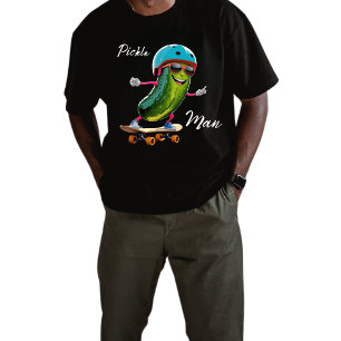Pickle Man Skaten AI Art Tri-Blend Shirt