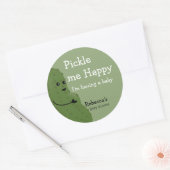Pickle me Happy Baby Dusche Runder Aufkleber (Umschlag)