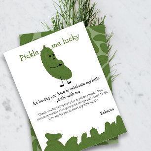 Pickle mir glückliche Babydusche Dankeskarte