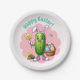 Pickle mit Ostersonnigen Ohren Pappteller