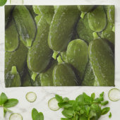 Pickle Muster Fresh Green Cucumber Pickles Geschirrtuch (Gefaltet)
