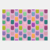 Pickle Party Fun Playful Bold farbenfroher Regenbo Geschenkpapier Set (Vorderseite 2)