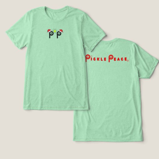 pickle peace Christmas t shirt (Design Vorderseite & Rückseite)